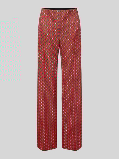 Marc Cain Broek in all-over look met elastische band Rood - 2