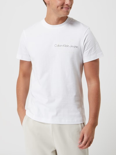 Calvin Klein Jeans T-shirt z bawełny Biały 4