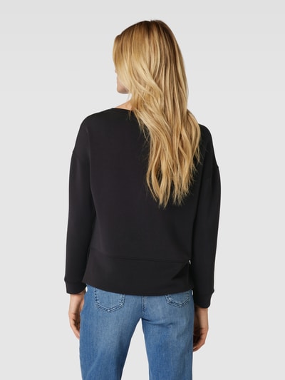 comma Casual Identity Sweatshirt mit Label-Applikation Black 5