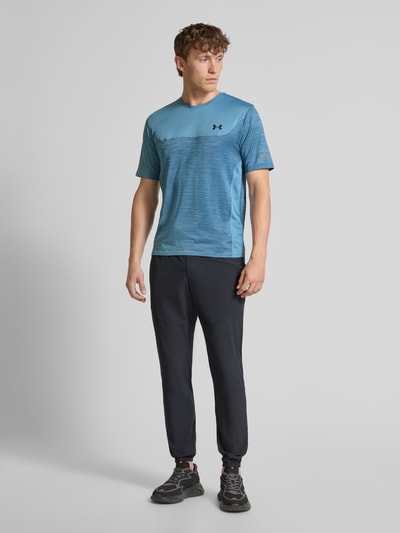 Under Armour Regular fit T-shirt met logoprint, model 'Tech' Donkerblauw - 1