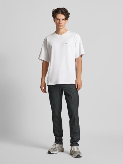 Jack & Jones Slim fit chino met persplooien, model 'MARCO' Lichtgrijs - 1