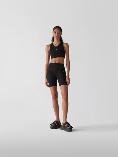 Anine Bing Radlerhose mit Label-Print Schwarz 1