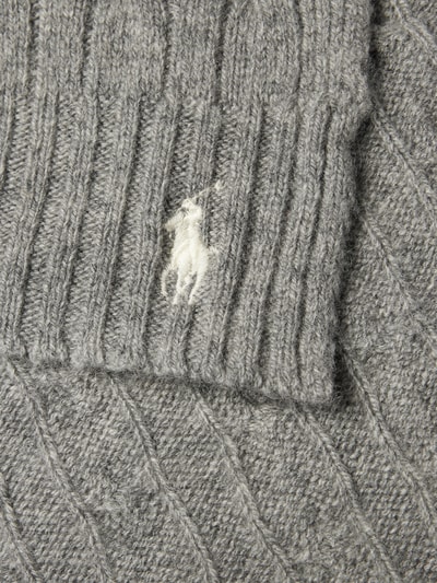 Polo Ralph Lauren Strickschal mit Zopfmuster Modell 'CABLE' Dunkelgrau 3