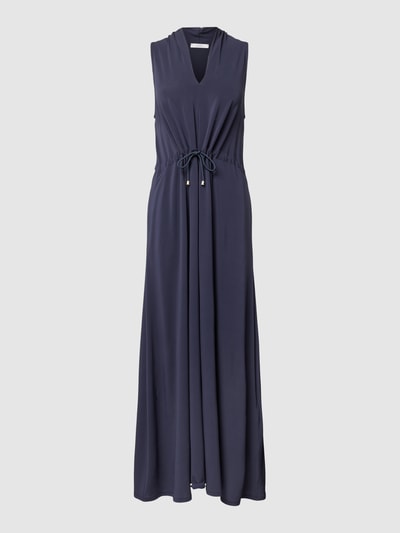 MaxMara Leisure Maxi-jurk met tunnelkoord, model 'ZITTO' Marineblauw - 2