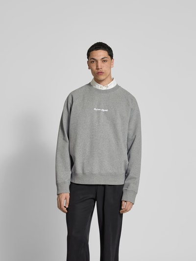 MAISON KITSUNÉ Sweatshirt aus reiner Baumwolle Hellgrau 4