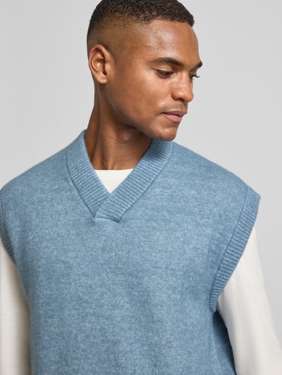 SELECTED HOMME Relaxed Fit Pullunder mit Woll-Anteil Modell 'RAI' Hellblau 3