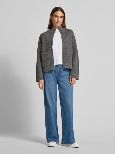Selected Femme Loose Fit Cardigan aus Woll-Mix Modell 'SIA' Dunkelgrau 1