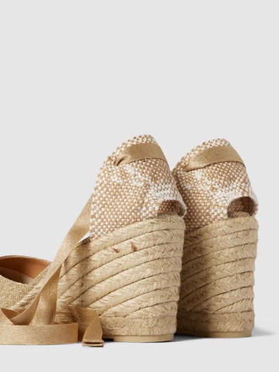 Castañer Wedges met effectgaren, model 'CARINA' Goud - 3