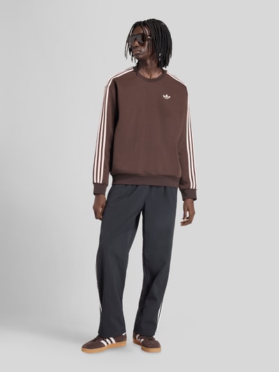 adidas Originals sweatshirt met logodetail van katoenmix Donkerbruin - 1