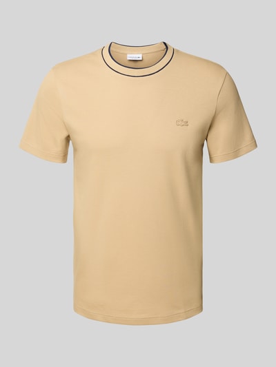 Lacoste Regular Fit T-Shirt aus Baumwoll-Mix Beige 2