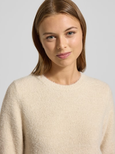 OPUS PANTS Gebreide pullover met 1/2-mouwen, model 'Pumba' Zand - 3