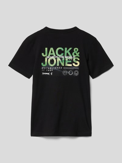 Jack & Jones T-Shirt mit Label-Print Modell 'COWATER LOGO TEE' Black 3