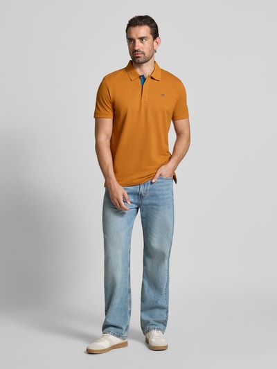 Tom Tailor Regular Fit Poloshirt aus reiner Baumwolle Senf 1