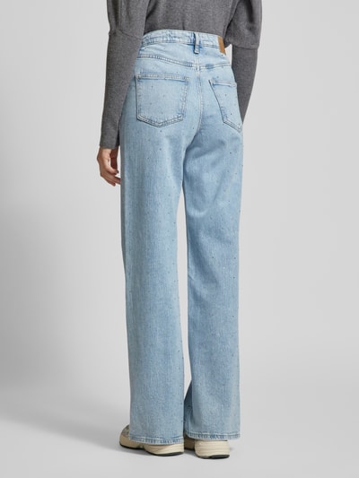 Vero Moda Wide Fit High-Waist-Jeans mit Strassstein-Besatz Modell 'TESSA' Hellblau 5