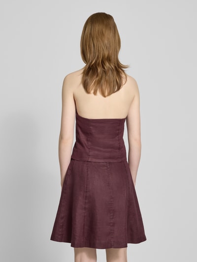 MSCH Copenhagen Neckholder-Weste aus Leinen Modell 'Naira Claritta Halter' Bordeaux 5
