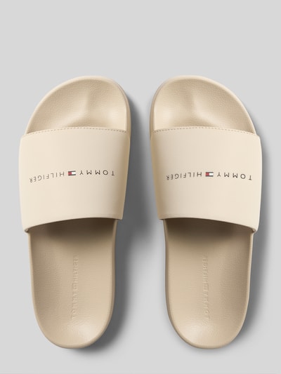 Tommy Hilfiger Badeslipper mit Label Print Beige 3