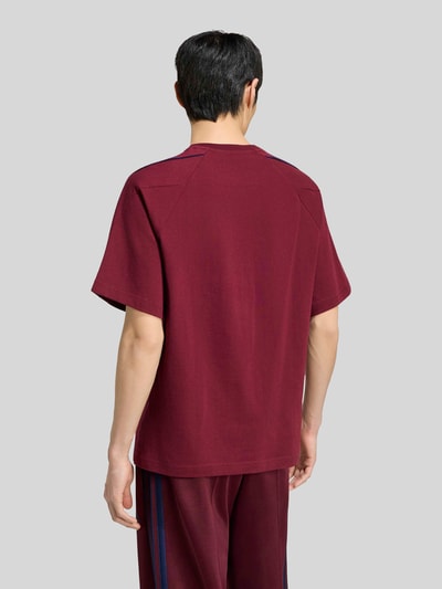 adidas Sportswear Regular Fit T-Shirt aus reiner Baumwolle Modell 'STADIUM' Dunkelrot 5