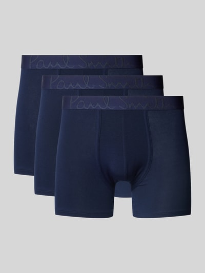 PAUL SMITH Trunks mit elastischem Logo-Bund im 3er-Pack Marine 1