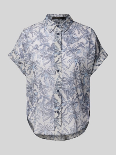 Windsor Overhemdblouse met all-over motiefprint Marineblauw - 2