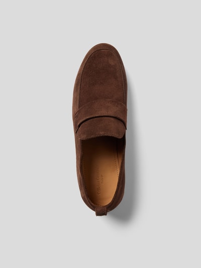 Officine Générale Penny-Loafer aus Veloursleder Mittelbraun 6