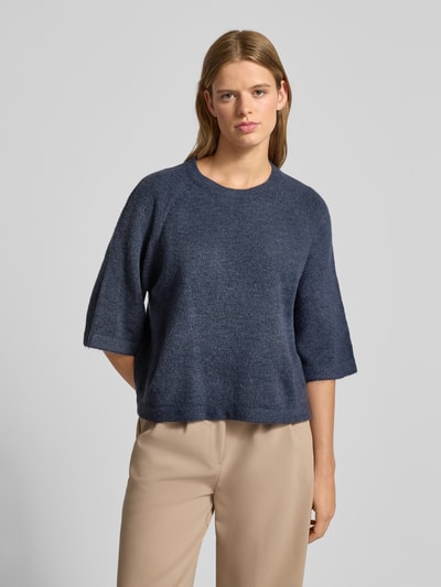 Only Regular Fit Pullover mit Fledermausärmeln Modell 'SIMONI' Jeansblau Melange 4