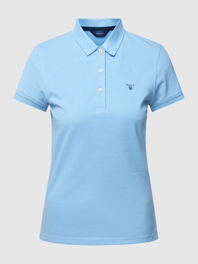 Gant Poloshirt mit Label-Stitching Modell 'BASIC POLO' Hellblau 2