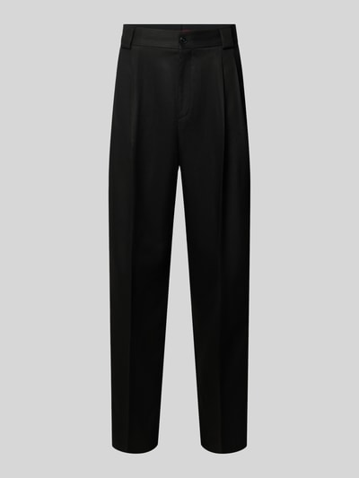 HUGO Modern Fit Anzughose aus Lyocell-Baumwoll-Mix Modell 'Tony243X' Black 1