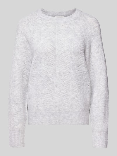 Apricot Regular Fit Pullover in Strick-Optik Silber 2