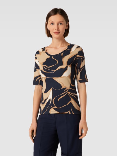 Betty Barclay T-shirt met all-over motief Marineblauw - 4