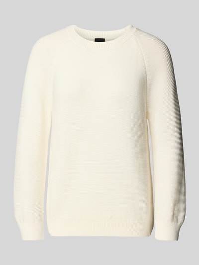 BOSS Strickpullover mit Raglanärmeln Modell 'Fovila' Offwhite 2