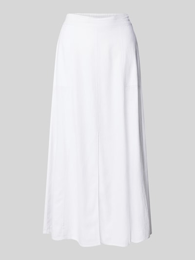 FREE/QUENT Spódnica lniana z wpuszczanymi kieszeniami model ‘Lava’ Biały 2