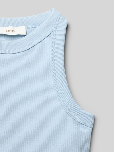Mango Tanktop mit gerippten Abschlüssen Bleu 2