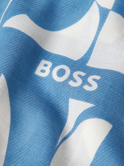 BOSS Schal mit Allover-Muster Modell 'Logonia' Bleu 3