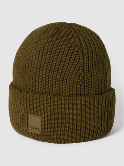 Marc O'Polo Denim Beanie mit Label-Detail Khaki 1