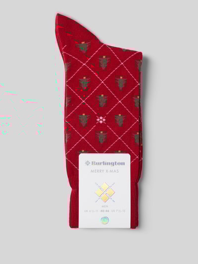 Burlington Socken im Allover-Look Modell 'CHRISTMAS TREE' Rot 3