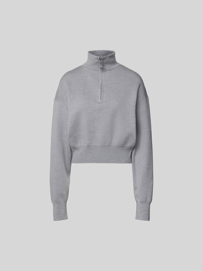 Victoria Beckham Wollpullover aus reiner Wolle Hellgrau Melange 2