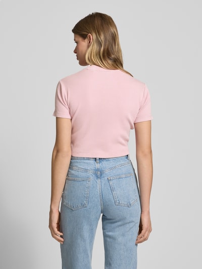 Dickies T-shirt krótki z prążkowaniem model ‘PLENTYWOOD’ Różowy 5