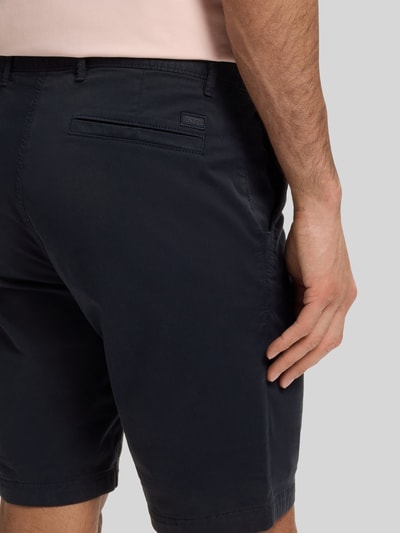 BOSS Orange Szorty chinos z mieszanki bawełny w kroju slim fit Granatowy 3