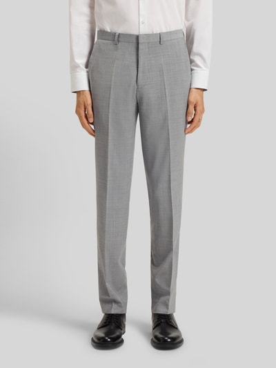 HUGO Slim Fit Anzughose aus Woll-Mix Modell 'HESTEN' Silber 4