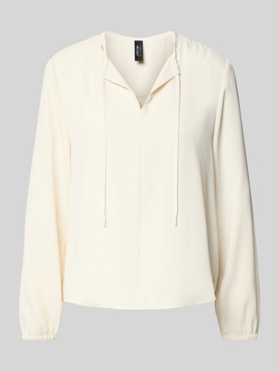 Marc Cain Blouseshirt met V-hals Ecru - 2