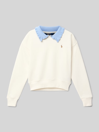 Polo Ralph Lauren Teens Sweatshirt met polokraag Offwhite - 1