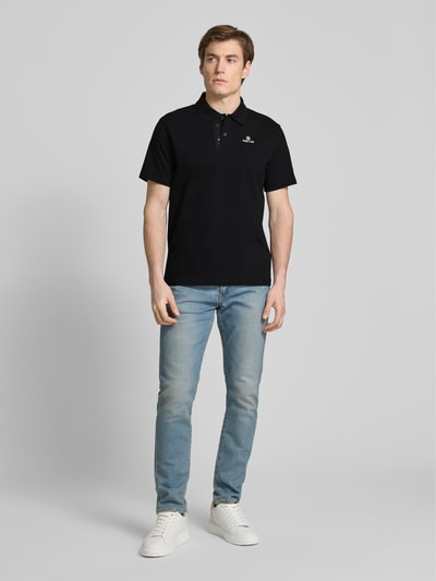 FIRE + ICE Poloshirt mit Label-Print Modell 'MICK' Black 1