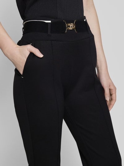 LIU JO SPORT Bootcut stoffen broek met vaste persplooien Zwart - 3