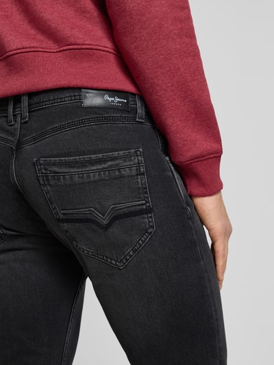 Pepe Jeans Tapered fit jeans van katoenmix, model 'SPIKE' Antraciet - 3