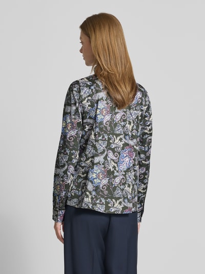 Christian Berg Woman Hemdbluse mit Knopfleiste Dunkelgruen 5