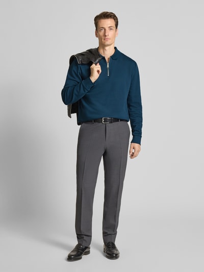 Lindbergh Relaxed Fit Poloshirt mit Label-Detail Blau 1