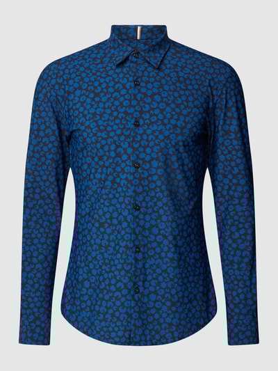 BOSS Slim Fit Freizeithemd mit Allover-Muster Modell 'ROAN' Marineblau 2