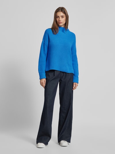 Selected Femme Gebreide pullover met turtleneck, model 'SELMA' Koningsblauw - 1