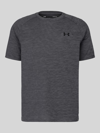 Produktfoto, dunkelgraues Regular Fit Sport-T-Shirt mit Logo-Print von Under Armour, glatte Struktur, Herren Sport-T-Shirt von Under Armour