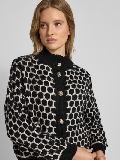 ZABAIONE Strickjacke mit Stehkragen Modell 'Ve44raa' Black 3